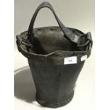 A 19th century leather fire bucket