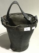 A 19th century leather fire bucket