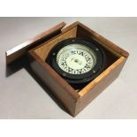 An early 20th century boxed ships compass by E.S.