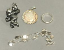 A quantity of silver jewellery,