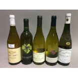 Five bottles of French white wine comprising Gaspard de la Thaumassiere 1999,