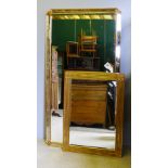 Two large gilt framed mirrors