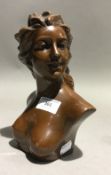 AFTER LAMBEAOX bronze bust