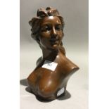 AFTER LAMBEAOX bronze bust