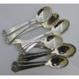 Twelve Norwegian silver plated teaspoons (341 grammes all in)