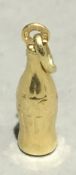 A 9 ct gold Coca Cola bottle charm