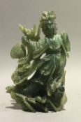 A jade figure of Guanyin