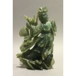 A jade figure of Guanyin