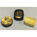 Three snuff boxes