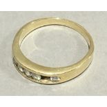 A 9 ct gold diamond ring