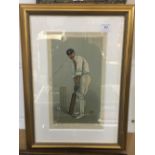 A Vanity Fair print of Edward George Wynyard playing for Hampshire