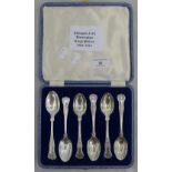 A set of six teaspoons by Elkington & Co of Birmingham, Kings pattern,