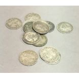 A small quantity of silver coins