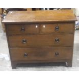 A Victorian oak chest of drawers
