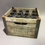 A crate of old bottles