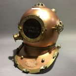 A replica divers helmet