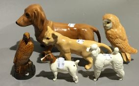 A small collection of Beswick animals