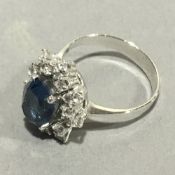 A lady's silver dress ring