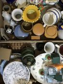 Two boxes of decorative china, etc.