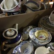 Two boxes of decorative china