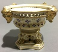 A Crown Derby vase (a/f)