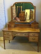 An Edwardian inlaid mahogany dressing table