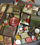 A large quantity of vintage advertising/packaging tins