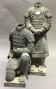 Two Chinese terracotta headless figures