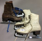 Two pairs of vintage skates