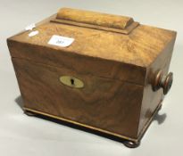 A sarcophagus form tea caddy,