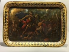 A 19th century painted Toleware tray