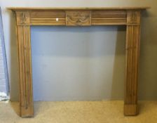 A pine fire surround