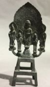 A Chinese bronze travelling shrine