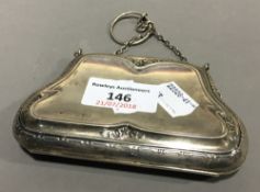 A lady's silver purse