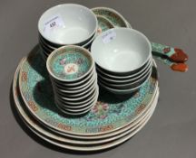 A Chinese porcelain dinner set