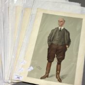 A collection of original Vanity Fair prints (1869-1914) of jockeys,