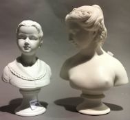 Two Parian busts