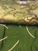 A Japanese embroidered silk and an Indian embroidered silk