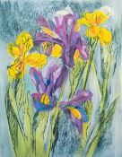PIP CARPENTER (20th/21st century) British (AR) Irises Limited edition print Signed,