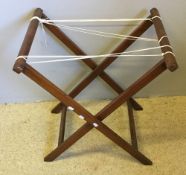 A Victorian mahogany butler's tray stand