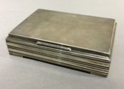 A Continental silver cigarette box