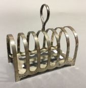 A large silver toast rack