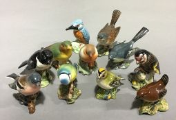 A collection of Beswick birds