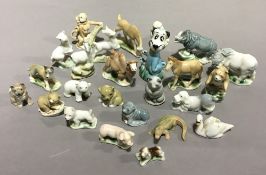 A collection of 1950s Wade Whimsies and a Wade Huckleberry Hound