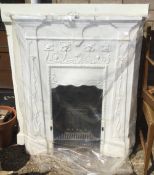 Two cast iron fire surrounds