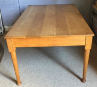 A light oak dining table