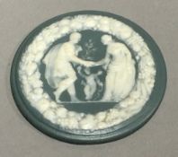 A small 19th century Jasperware roundel