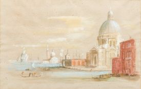 CLAUDE DE ROMEFORT (born 1918) French (AR) Venetian Views Watercolours and bodycolour Signed 44 x