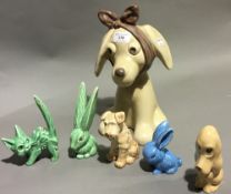 A small collection of Sylvac animals