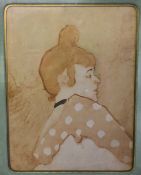 After HENRI DE TOULOUSE-LAUTREC (1864-1901) French La Gouulue Print Signed with monogram within the